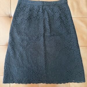 Banana Republic Black Lace Midi Skirt